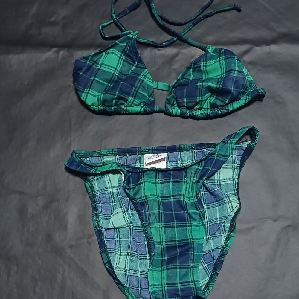 Pro Spirit green plaid bikini